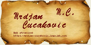 Mrđan Čučaković vizit kartica